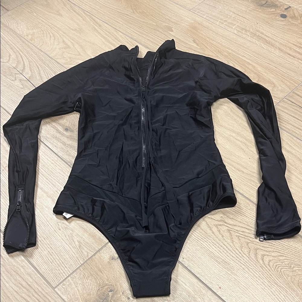 Rip Curl Black Long Sleeve One Piece Swimsuit